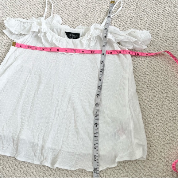 TOPSHOP White Top Off the Shoulder Sleeveless - Picture 6 of 6